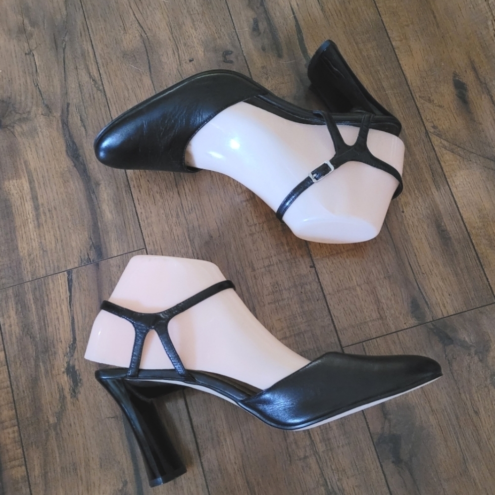 Vintage - 90's‎ Apostrophe Black Piper Heels